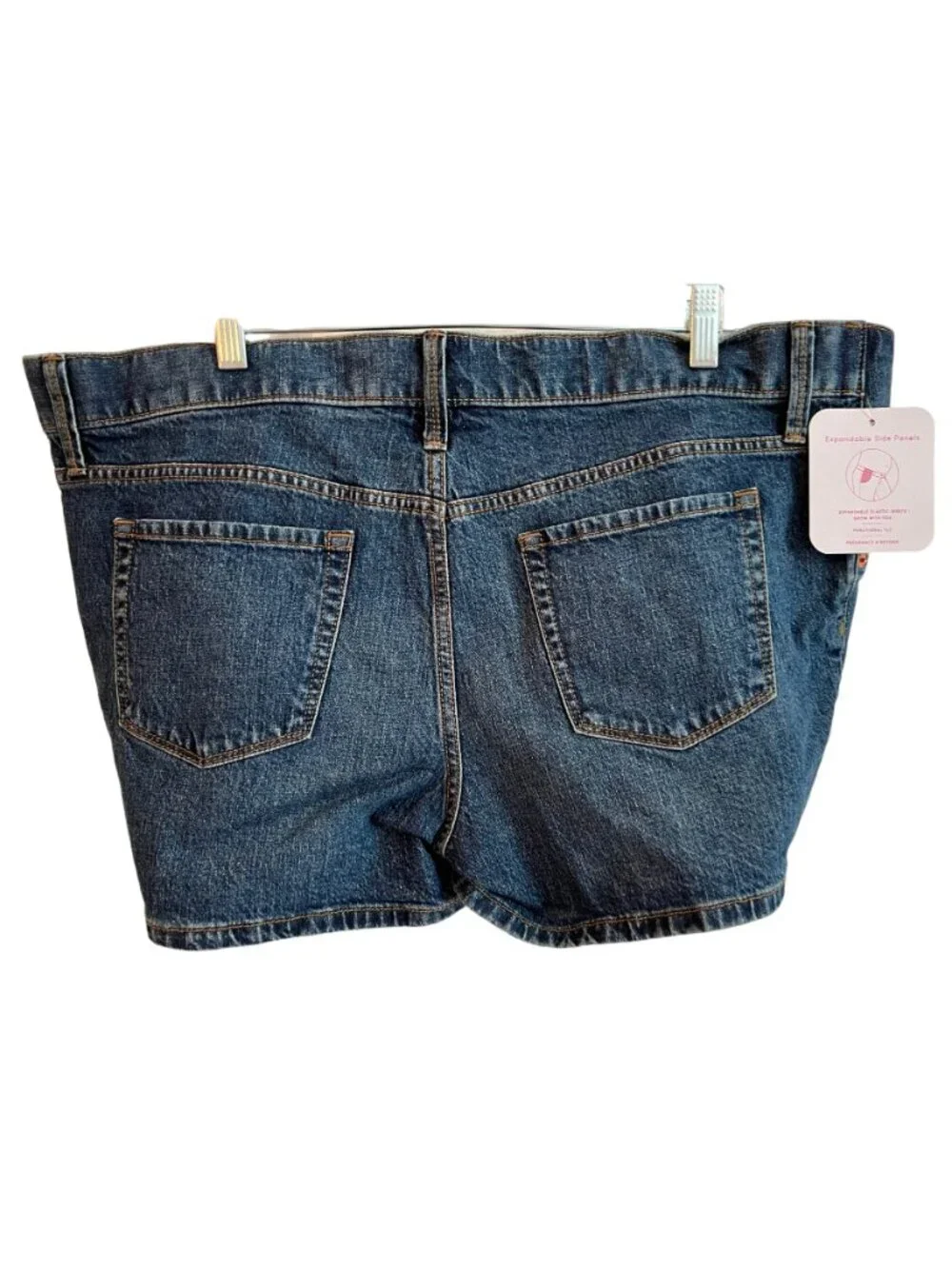 Isabel Maternity Women's Denim Maternity Shorts With Expandable Side Panels Size